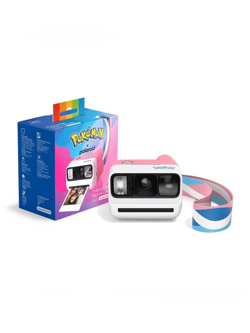 (PRESALE) Polaroid Pokemon Sylveon Edition instant camera - White, Blue, & Pink